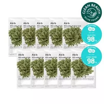 [Интенсивное увлажнение] Avive Slightly Adic pH Sheet Mask Resurrection Plant Fit 10P, корейская маска в упаковке