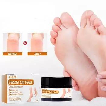 Интенсивный увлажняющий крем для ног с лошадиным маслом для восстановления сухой и шелушащейся кожи