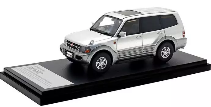 Inter Allied Hi Story Mitsubishi PAJERO Long SUPER EXCEED 3200 Satellite Silver Готовый продукт 1/43 DI-DIESEL (1999) Серебро/Королева