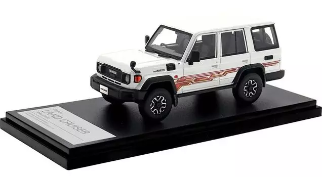Inter Allied Hi Story Toyota LAND CRUISER 70 AX Super White II Stripe Tape Готовый продукт 1/43 (2023) +