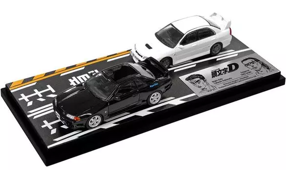 Inter Allied Initial D Set Takeshi Nakazato Skyline Seiji Iwaki Lancer Evolution IV Завершенный продукт MODELER S 1/64 Vol.18 GT-R (БНР32) &