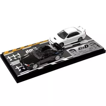inter allied MODELER S 1/64 initial D set Vol.18 Такеши Наказато Skyline GT-R (БНР32) & Сейджи Иваки Lancer Evolution IV Готовый продукт