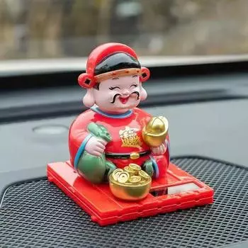 Интерьер автомобиля Центральная консоль Украшение Качающаяся голова Бог богатства Форма Мультяшная личность Украшение комнаты