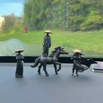 Интерьер автомобиля Компьютерный экран Центральная консоль Настольные украшения Кукла Рыцарь Цзянху Античный рыцарь Мечник Аксессуары #469230 01