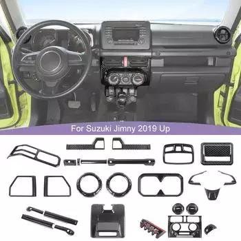 Интерьер автомобиля лампа для чтения украшения дверная ручка крышка наклейки аксессуары подходят для Suzuki Jimny 2019 Up, углеродное волокно ABS Front cup holder