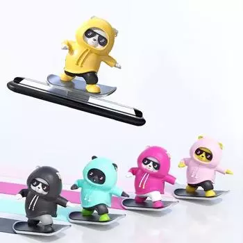 Интерьер автомобиля Мультяшный Мини Скользящий Медведь Консоль Мультяшное Украшение Крутые Авто Аниме Автомобильные Аксессуары розы красного