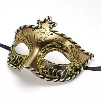 Интерьер Made in Italy Maschera Венецианская маска Gilli Black Gold [Европейский Casapiece] [GIGLI] bce-31bk-gl