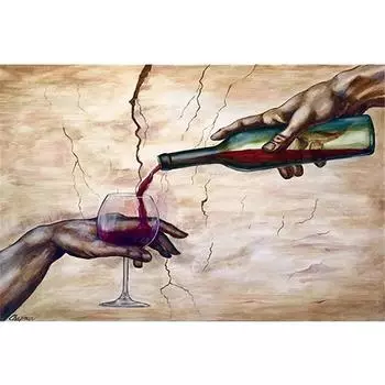 Интерьерные картины, винтажные настенные художественные принты, постеры для домашнего дизайна, картины с вином для гостиной, абстрактный домашний декор без рамки 21*30cm