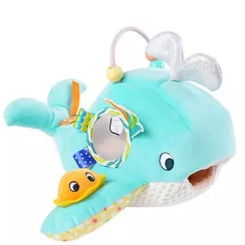 Interactive Baby Fish Rattle Toys PP Cotton Soft Animal Stuffed Doll Birthday Parties