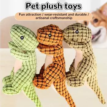 Interactive Dog Chew Toy Cat and Dog Pet Stuffed Dinosaur Toy Stuffed Stuffed Pet Supply Dog Toy Stuffed Dinosaur Toy for Puppy оранжевый