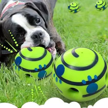 Interactive Dog Toys Ball Fun Giggle Sounds Ball Puppy Chew Toy Wobble Wag Giggle Dog Play Ball Training Sport Dog Toys