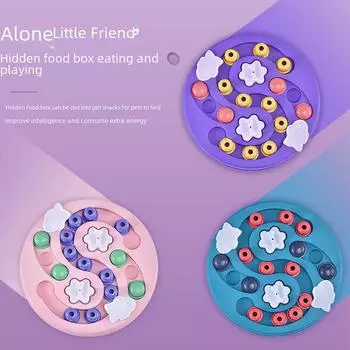 Interactive Turntable Pet Feeder: Educational Dog Toy & Boredom Relief Bowl