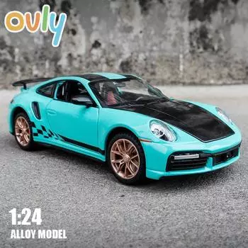 Интерактив 1:24 911S Модель автомобиля из сплава со световым эффектом - Идеальные игрушки для подарка белый