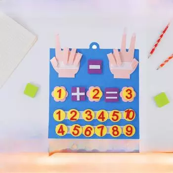 Интерактивная детская мультипликационная доска из фетра - самодельная творческая игрушка для раннего обучения с функцией счета пальцев