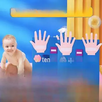 Интерактивная доска для пальчиковой математики из фетра: Развивающая игрушка своими руками для раннего обучения детей 30*30