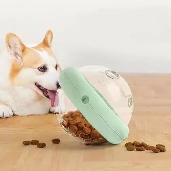 Интерактивная еда для собак, протекающая, раздающая лакомство, мяч для маленьких и больших собак, улучшающая IQ, обучающая игрушка для щенков, игрушка для таксы с медленным кормлением розовый