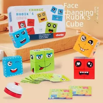 Интерактивная головоломка и обучающая игра «Кубик Рубика», меняющая лица родителей и детей