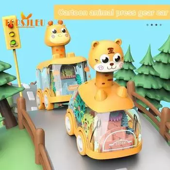 Интерактивная игрушечная машинка Press Go с прозрачным корпусом из АБС-пластика, забавная и обучающая игрушка-автомобиль для малышей Tiger