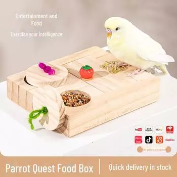 Интерактивная игрушка для кормления и жевания птиц для попугаев и пионов Parrot foraging educational toys