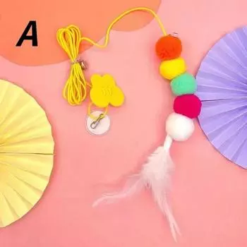 Интерактивная игрушка для кошек 2023 г. Растягивающиеся качели, игрушки для кошек, забавная палочка для кошек, дверная фетровая мышь с имитацией кошачьей мяты, игрушка для кошек, забавные игрушки темно-коричневого