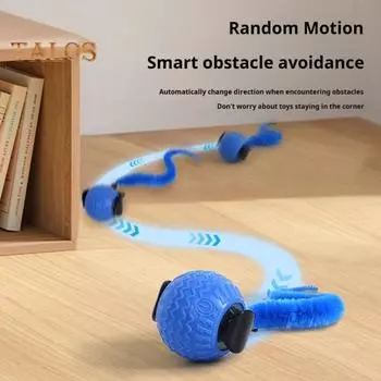 Интерактивная игрушка для кошек, катящийся мяч, активируемый сенсорным движением, с 3 режимами, перезаряжаемый через USB, автоматически движущийся мяч, игрушка для кошек в помещении и на улице оранжевый