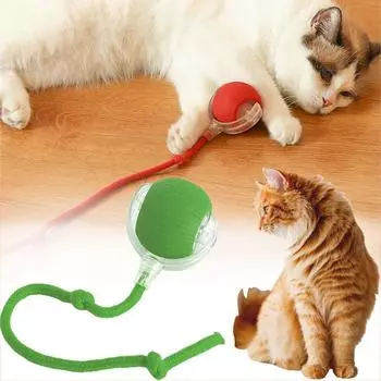 Интерактивная игрушка для кошек, мячик Super Drive, катящийся по кошкам, с щебетанием птиц, датчик движения, интерактивная игра-головоломка для котят серый