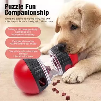 Интерактивная игрушка для раздачи лакомств для собак — прочная игрушка-головоломка для собак, нетоксичная, BPA — способствует развитию естественных навыков добычи пищи красный