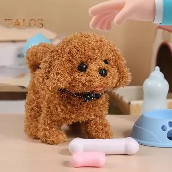 Интерактивная игрушка для щенка, электронная игрушка, собака, которая ходит, лает, виляет хвостом, говорящий робот, электронный питомец, подарок для мальчиков и девочек Battery