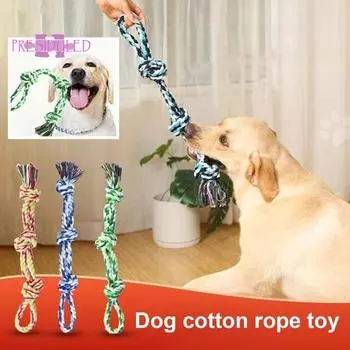 Интерактивная игрушка для собак из хлопковой веревки — устойчива к укусам, чистит зубы, снимает беспокойство, мягкая ткань, игрушка для ежедневных тренировок синий