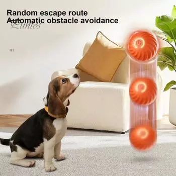 Интерактивная игрушка для собак, катящийся мяч, перезаряжаемая игрушка-мяч, активируемая движением, автоматически движущийся прыгающий мяч со светом для кошек и собак синий