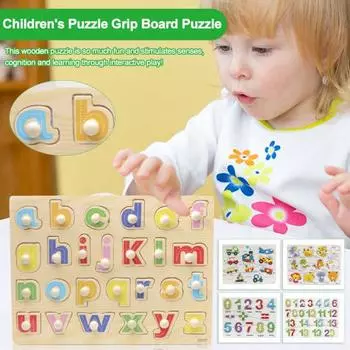 Интерактивная игрушка-головоломка с грибами и ногтями, алфавит, геометрия и транспорт, забавная и развивающая игрушка-головоломка F