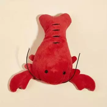 Интерактивная игрушка-лобстер, пищащая зубами, плюшевая игрушка, прочная и забавная мультяшная игрушка в виде животного