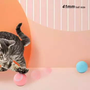 Интерактивная игрушка-мяч для домашних животных, перезаряжаемая через USB, автоматически движущаяся катящаяся игрушка-мяч для домашних животных, умная игрушка-мяч для кошек, игрушка для домашних кошек и котят синий