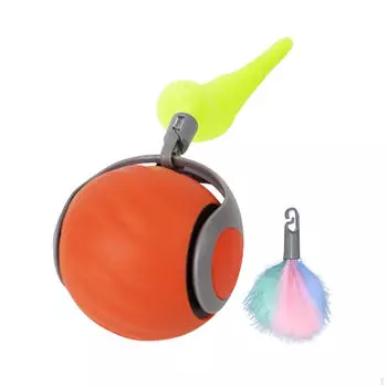 Интерактивная игрушка-мяч для кошек, автоматическая тренировка в помещении, легкая, смешная, движущаяся, катящаяся красный