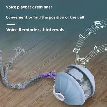 Интерактивная игрушка-мяч для собак, электрический мяч, активируемый движением, для маленьких, средних и больших размеров небесно-голубой