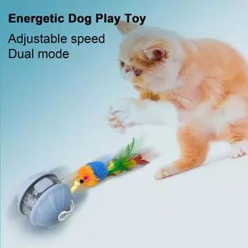 Интерактивная игрушка-мяч для собак, электрический мяч, активируемый движением, для маленьких, средних и больших собак, устойчивый к жеванию, автоматически движущийся мяч для собак небесно-голубой