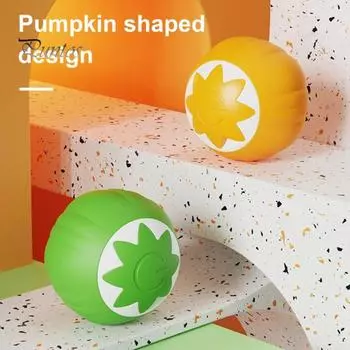 Интерактивная игрушка-мяч, устойчивая к жеванию, активирующая движение, умный мяч, перезаряжаемая автоматическая самодвижущаяся игрушка для домашних животных для кошек и собак оранжевый