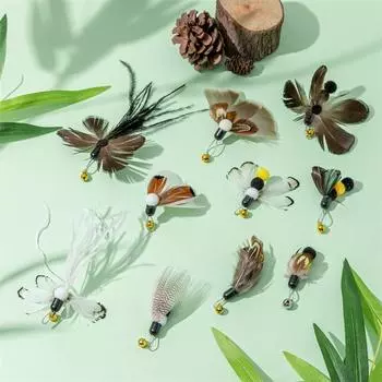 Интерактивная игрушка-перо для кошек, аксессуары, фальшивая игрушка с колокольчиком, сменный наполнитель, обучающие игрушки для котят