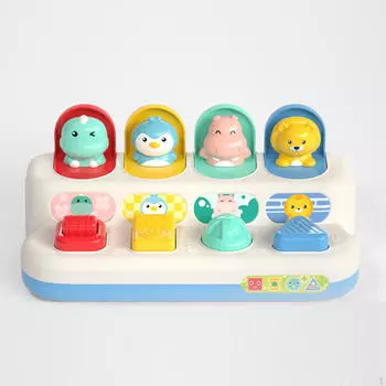 Интерактивная игрушка-скамья для ударов по мячу, развивающая, активная, деревянная, коробка-переключатель для ударов по мячу