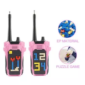 Интерактивная коммуникационная игрушка DIY Building Blocks Детская рация Puzzle Play House Toy girl