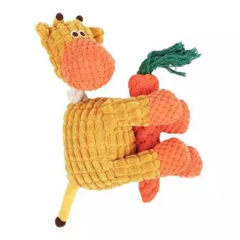 Интерактивная пищащая игрушка для собак, прочная мягкая плюшевая игрушка-жевалка для агрессивных жевателей, неразрушимая игрушка для прорезывания зубов для маленьких, средних и крупных собак G