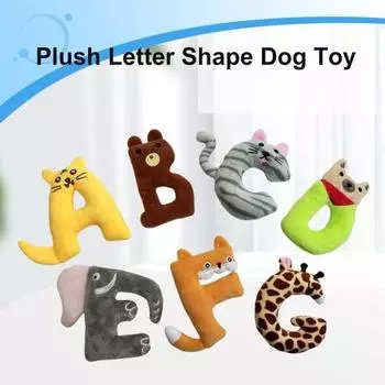 Интерактивная плюшевая игрушка для собак с алфавитом и звуком, устойчивая к скрежетанию зубами, снимает скуку, привлекательная игрушка для собак I