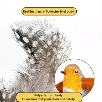 Интерактивная плюшевая игрушка-птица для кошек - плюшевая игрушка для домашних животных, издающая звуки, для увлекательной игры - реалистичные электронные звуки птиц