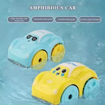 Интерактивная Премиум Практичная Забавная Вращающаяся Машинка Детская Игрушка Для Купания Игрушечная Машинка синий