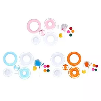 Игрушка-башня для кошек, интерактивная съемная игрушка-головоломка для кошек с когтеточкой, дразнящая для Orange