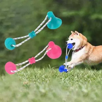 Интерактивная зубная щетка для собак, устойчивая к укусам, собачий мяч, игрушки, креативная игрушка для жевания щенка для чистки зубов розы красного