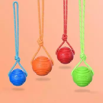 Интерактивные игрушки для больших собак, игровые игрушки для щенков, мячи для собак, резиновые мячи, жевательные игрушки, игрушечный мяч для домашних собак со светоотражающей нитью 5cm ball
