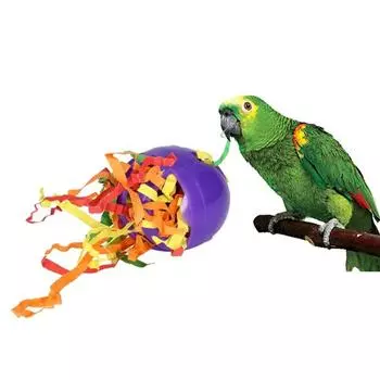 Интерактивные игрушки для дрессировки попугаев Игрушечные игрушки для птиц Клетки для птиц Катающийся мяч для лапок птиц random color