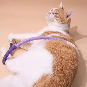 Интерактивные игрушки для кошек Хлопковая нить Жевательная игрушка для прорезывания зубов Игрушка для жевания котят Товары для домашних животных для кошек Аксессуары для кошек жёлтый