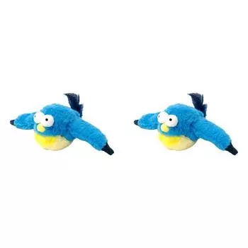 Интерактивные игрушки для кошек, перезаряжаемые, активируемые прикосновением, плюшевые игрушки для котят (Синяя птица)